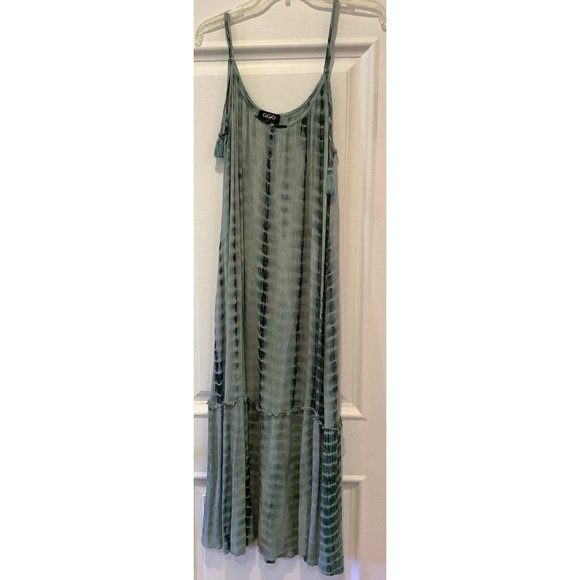 GGO Womens Green Sleeveless Dress Size Medium Lightweight Comfortable Boho - Picture 1 of 6